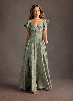 Leilani Platinum Teal Maxi Dress image3