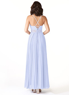 Azazie Devyn Bridesmaid Dresses Lavender A-Line Corset Chiffon Dress image2