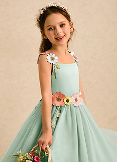 Azazie Meadow Flower Girl Klänningar Klä A-Line i Spets image3