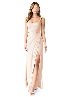 Azazie Verami Robes de demoiselle d'honneur Robe Sirène en Maille Dentelle Rose Pâle image1