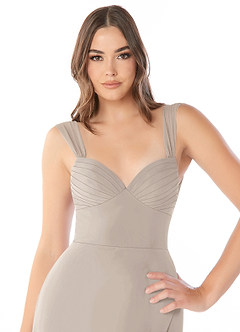 Azazie Audre Bridesmaid Dresses Frost Mermaid Pleated Chiffon Dress image5