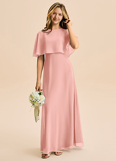 Azazie Maris Junior Abito A-Line in Chiffon Rosetta image1