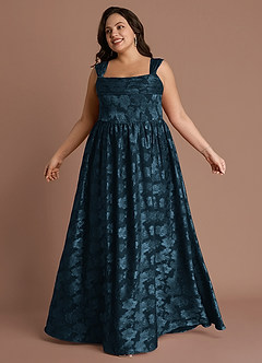 Hazel Navy Pleated Maxi Dress image1