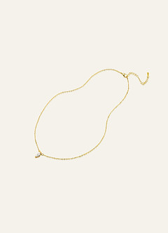 front Marquise Zirconia Pendant Necklace