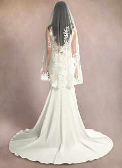 front Charity Lace Fingertip Veil