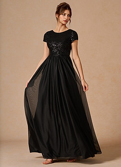 Colleen Negro Vestido largo image3