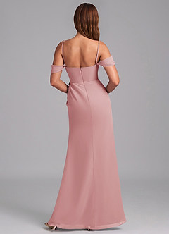 Azazie Johana Abiti da Damigella Abito Convertibile Sirena in Chiffon a Spalla Scoperta Rosa Polverosa image2