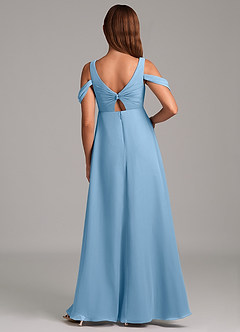 Azazie Rhea Maternity Bridesmaid Dresses A-Line Pleated Chiffon Floor-Length Dress image2