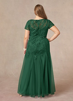 Azazie Laurie Mother of the Bride Dresses Dark Green Mermaid Scoop Sequins Tulle Dress image10