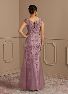 Azazie Melena Mère de la mariée Robes Robe Sirène en Tulle Dentelle Rose Poussiéreuse image4