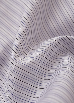 front Aiden Midnight Blue Black 100% Cotton Non-Iron Striped Dress Shirt