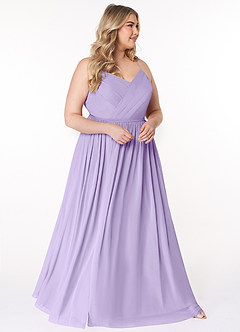 Azazie Cora Bridesmaid Dresses Lilac A-Line Pleated Chiffon Dress image9