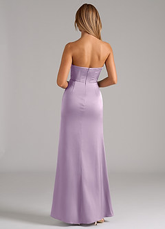 Azazie Johana Jurken voor bruidsmeisjes Converteerbaar Jurk van Stretch Satijn met Zeemeermin Off the Shoulder Frosted Lila image7