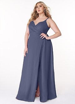 Azazie Lennon Bridesmaid Dresses Stormy A-Line Lace Chiffon Dress image10