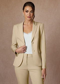 front Whitney Szampan Marynarka Ze Stretchem Strukturalnym