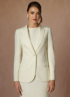 front Kennedy Ivory Refined Weave Performance Dress Suit