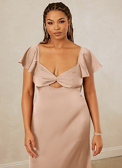 Christian Siriano Bridal for Azazie 1005 Bridesmaid Dresses English Rose Sheath Sweetheart Neckline Stretch Satin Dress image14