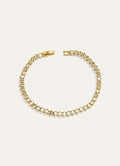 front Crystal Tennis Bracelet