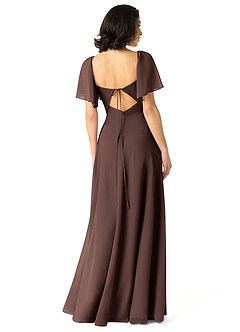 Azazie Chloe Bridesmaid Dresses Ganache A-Line Sweetheart Neckline Chiffon Dress image2