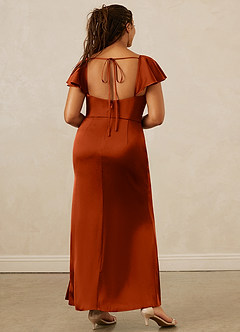 Christian Siriano Bridal for Azazie 1005 Brautjungfernkleider Etui Herzausschnitt Stretch-Satin Kleid Paprika image14