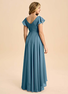 Azazie Caria Junior Bermuda A-Line Pleated Chiffon Dress image2