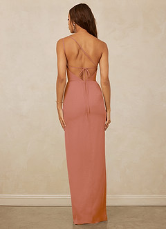 Christian Siriano Bridal for Azazie 1003 Bridesmaid Dresses MAI TAI Sheath One Shoulder Chiffon Dress image2
