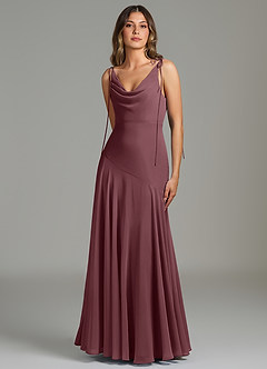 Azazie Dawn Bridesmaid Dresses Sangria Mermaid Pleated Chiffon Dress image3