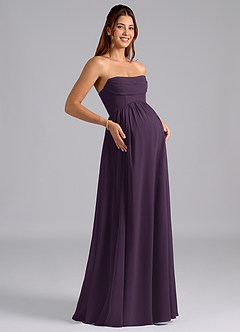 Azazie Saige Maternity Bridesmaid Dresses A-Line Pleated Chiffon Floor-Length Dress image8