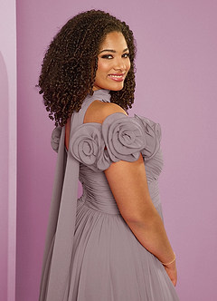 Barbie ♥ Azazie Bridesmaid Dresses Dusk A-Line Off the Shoulder Chiffon Convertible Dress image11