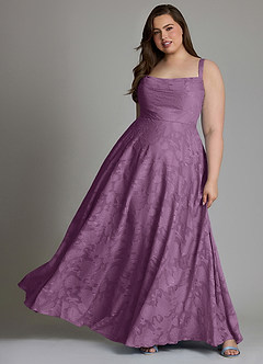 Azazie Shaude Bridesmaid Dresses Wisteria A-Line Pleated Floral Burnout Dress image8