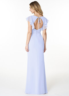 Azazie Val Bridesmaid Dresses Lavender Mermaid V-Neck Keyhole Chiffon Dress image2
