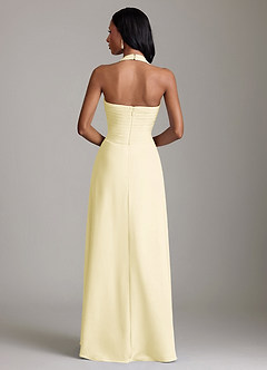 Azazie Clarisa Brudtärnklänningar Klä av A-Linje i Chiffong Plisserad Citronsorbet image2