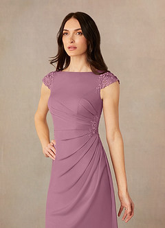 Azazie Janie Final Sale Vintage Mauve Mermaid Lace Dress image3