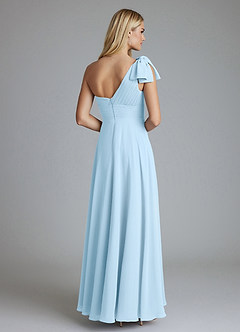 Azazie Elinora Bridesmaid Dresses Sky Blue A-Line One Shoulder Chiffon Dress image4