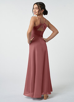 Azazie Avelina Junior Amethyst A-Line Pleated Chiffon Dress image5