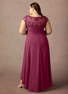 Azazie Irmeli Mère de la mariée Robes Robe Trapèze en Mousseline de soie Dentelle Mûre image2