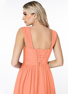 Azazie Angie Bridesmaid Dresses Sunset A-Line Corset Chiffon Dress image3