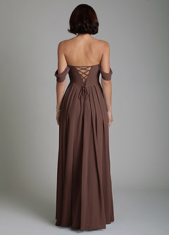 Azazie Loisa Brautjungfernkleider Wandelbar A-Linie Korsett Chiffon Kleid Ganache image2