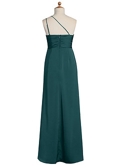 Azazie Eren Junior Vestido Pinho de Cetim elástico de Bainha com Plissado image7