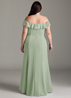 Azazie Sophie Bridesmaid Dresses Dusty Sage A-Line Off the Shoulder Chiffon Convertible Dress image7