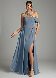 Azazie Kassandra Bridesmaid Dresses Twilight A-Line Off the Shoulder Chiffon Dress image1