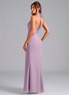 Azazie Valerie Vestidos de damas de honor Vestido de Glicinia de Gasa de Corte Sirena con Plisado image5