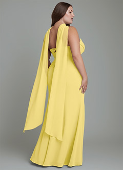 Azazie Sorrel Bridesmaid Dresses Canary Mermaid Corset Chiffon Dress image15