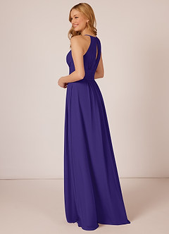 Azazie Bonnie Bridesmaid Dresses Regency A-Line Keyhole Ruched Chiffon Dress image11