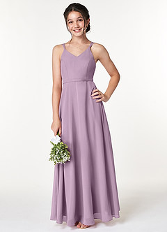 Azazie Janine Junior Wisteria A-Line Chiffon Dress image1