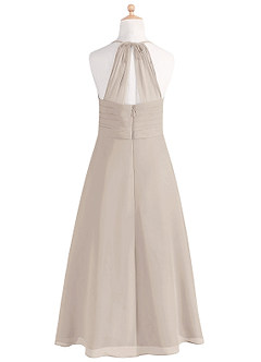 Azazie Dawn A-Line Pleated Chiffon Floor-Length Junior Bridesmaid Dress image7
