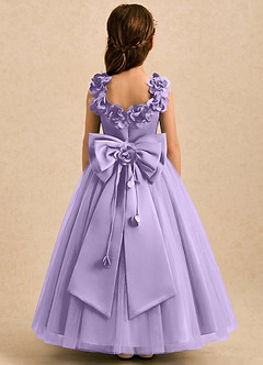 Azazie Eden Robe Demoiselle D'honneur Fillette Robe Princesse en Tulle Plissée Lilas image1