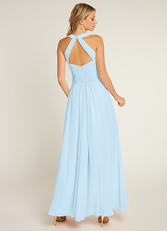 Azazie Claudia Bridesmaid Dresses Sky Blue A-Line Sweetheart Neckline Chiffon Dress image3