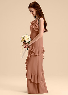 Azazie Evara Junior Bronzer A-Line Chiffon Dress image5