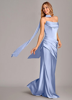 Azazie Pelagia Brudtärnklänningar Klä av Sjöjungfru i Stretch Satin Korsett Is Konvertibel image1